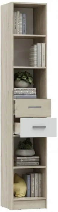 Мартина Стеллаж с ящиками (Дуб Сонома / белый)