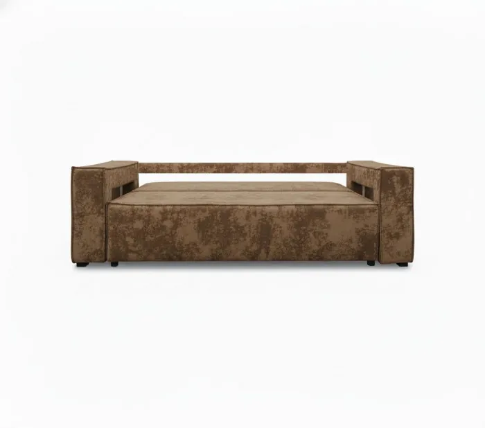 Диван-кровать Лофт Люкс Плюш с подсветкой, еврокнижка, независимый пружинный блок, 140х195, коричневый