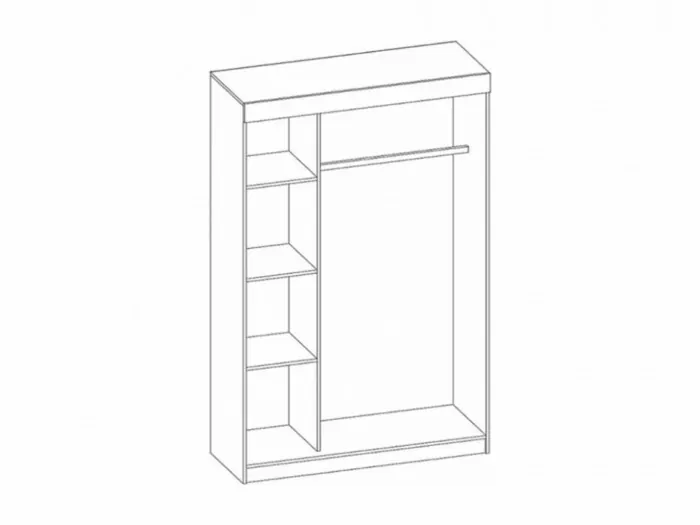 Шкаф-купе, венге / дуб беленый