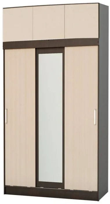 Бася Шкаф-купе с антресолью (Дуб крафт белый/Графит)