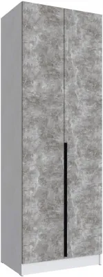 Шкаф Мадрид (0,8) с 2 ящ. внутри без зеркала, Белый/Ателье светлое