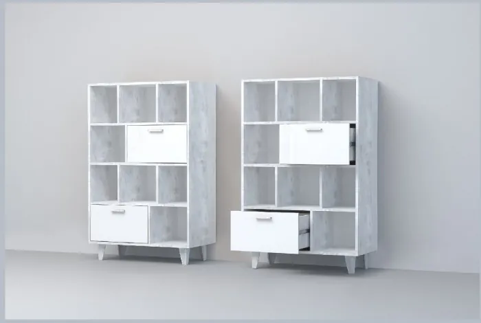 Эго Комод К-1 НГ (Глянец Белый/Дуб Крафт Золотой)