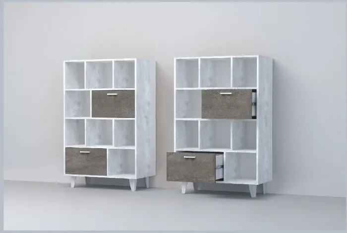 Эго Комод К-1 НГ (Глянец Белый/Дуб Крафт Золотой)