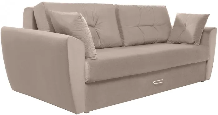 Диван-кровать Амстердам Люкс, 150х195, еврокнижка, независимый пружинный блок, велюр, бежевый