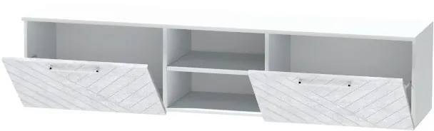 Тумба для ТВ-техники подвесная "Иннэс-7", Белый/Бетон снежный