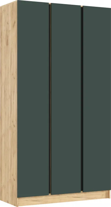Келвин Шкаф 3-х створчатый 1200, Дуб крафт/Изумрудный