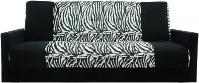 Раскладной диван-кровать, прямой, книжка, велюр, Честер зебра 120