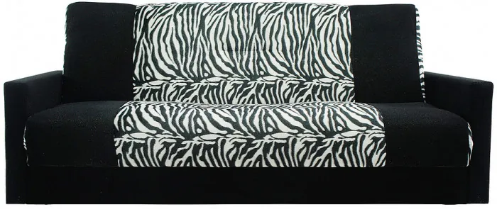 Раскладной диван-кровать, прямой, книжка, велюр, Честер зебра 120