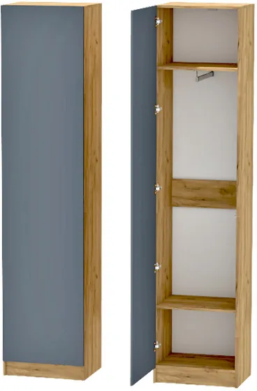 Модульная Прихожая Иннэс-10, набор 3, Дуб крафт золотой/Графит