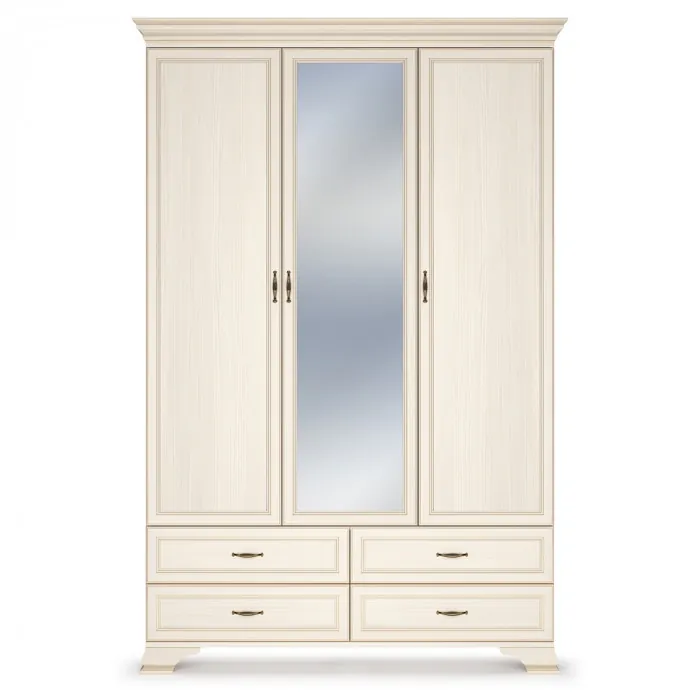 Шкаф распашной трехдверный с зеркалом Сиена