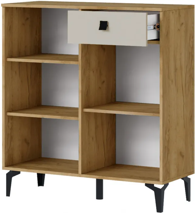 Комод Милан, Дуб крафт золотой/Кашемир