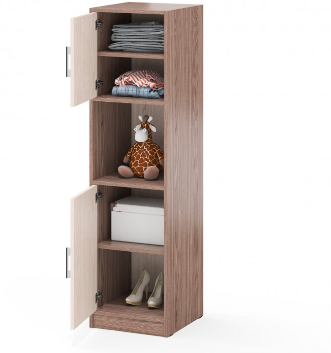 Пенал С-МД-СК9П к компьютерному столу С-МД-СК9, цвет ясень шимо светлый/ясень шимо тёмный, ШхГхВ 43х45х160 см., универсальная сборка