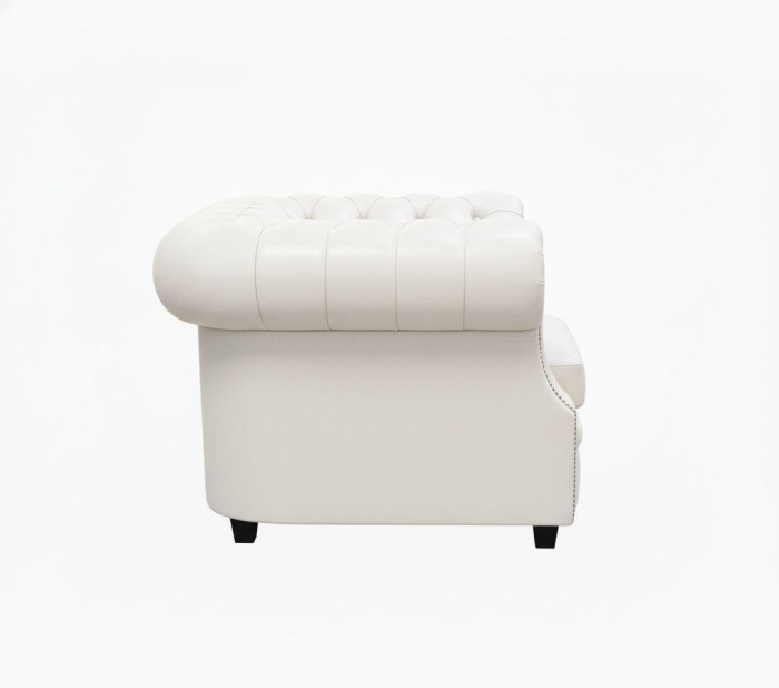 Кресло Честер ЛОФТ, экокожа, белый