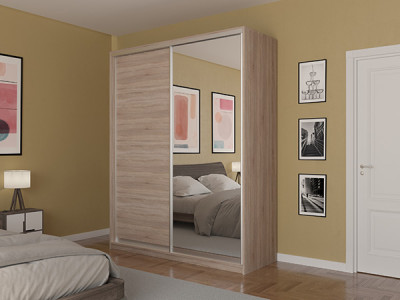 Шкаф-купе Лаурус 2 Сонома Светлый 120х45х220 см