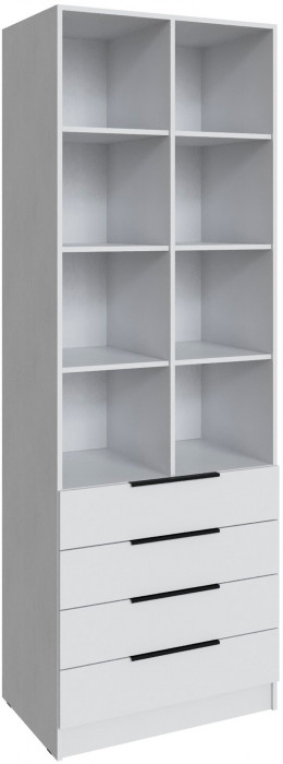 Стеллаж Мадрид (0,8) с 4 ящ. белый