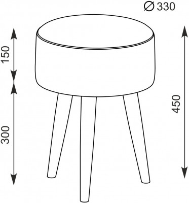 Афина Спальня 4-25901М1к.с. Трюмо + Банкетка 6-5132ТКчёр Юна, цвет кашемир серый/ткань чёрная, ШхГхВ 105х38,6х129 + 33х33х45 см., универс. сб.
