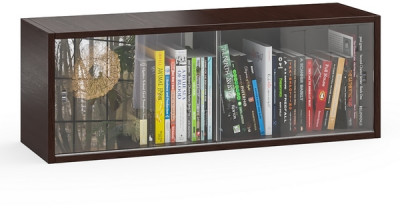 Полка книжная С-МД-КН01, цвет венге, ШхГхВ 83х25х30 см., стеклянные дверцы (целиком ВЕНГЕ !!!)