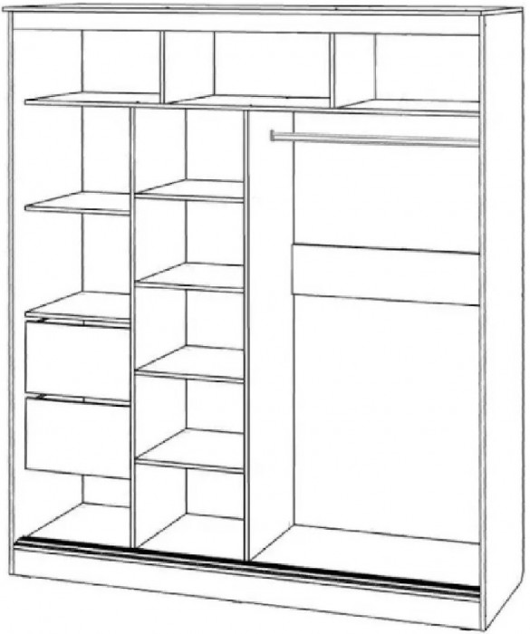 Шкаф-купе Элегант 1 1500 (Дуб Сонома)