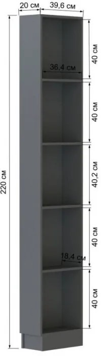 Руэлла Торцевое завершение графит серый