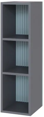 Сириния Шкаф навесной открытый серый графит/МДФ бриз