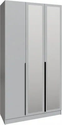 Шкаф Мадрид (1,2) с 3 ящ. внутри с зеркалом, Камень серый