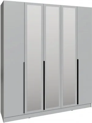 Шкаф Мадрид (2,0) с зеркалом, Камень серый