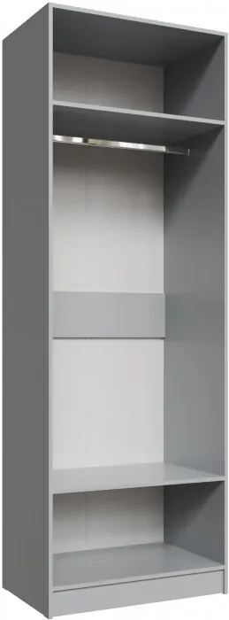 Шкаф Мадрид (0,8) с зеркалом, Камень серый