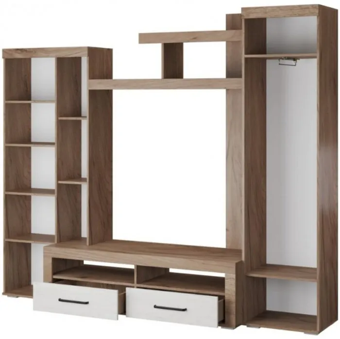 Гостиная Марсель-4, Крафт табачный/Крафт белый