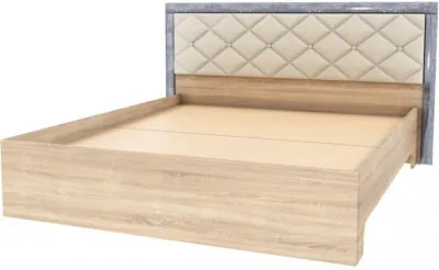 Мадлен Кровать 140+настил ЛДСП, сонома/дуб шале серебро