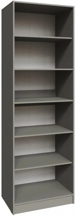 Шкаф Мадрид (0,75) с полками с зеркалом, Мокко