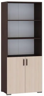 Стеллаж к столу компьютерному венге/дуб молочный