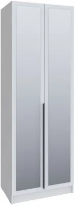 Шкаф Мадрид (0,8) с 2 ящ. внутри с зеркалом, Белый