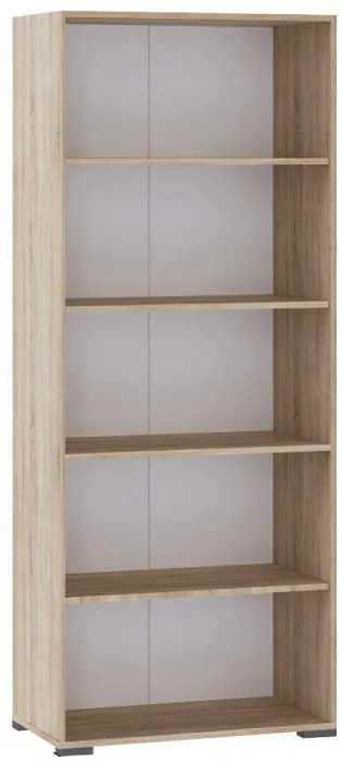 Компьютерный стол Квартет-12+стеллаж  дуб сонома/белый