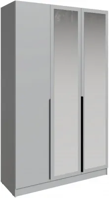 Шкаф Мадрид (1,4) с зеркалом, Камень серый