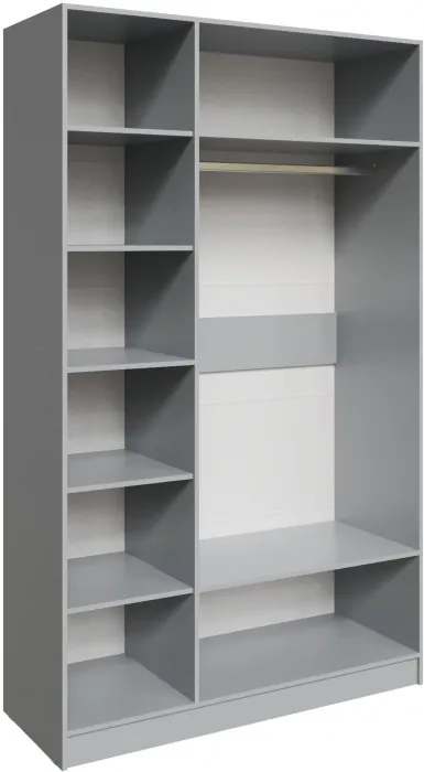 Шкаф Мадрид (1,4) с зеркалом, Камень серый