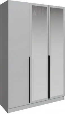 Шкаф Мадрид (1,5) с зеркалом, Камень серый