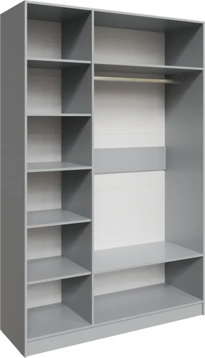 Шкаф Мадрид (1,5) с зеркалом, Камень серый