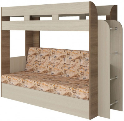 Карамель 75 кровать-диван Ясень Шимо Темный / Светлый / Ткань Саванна