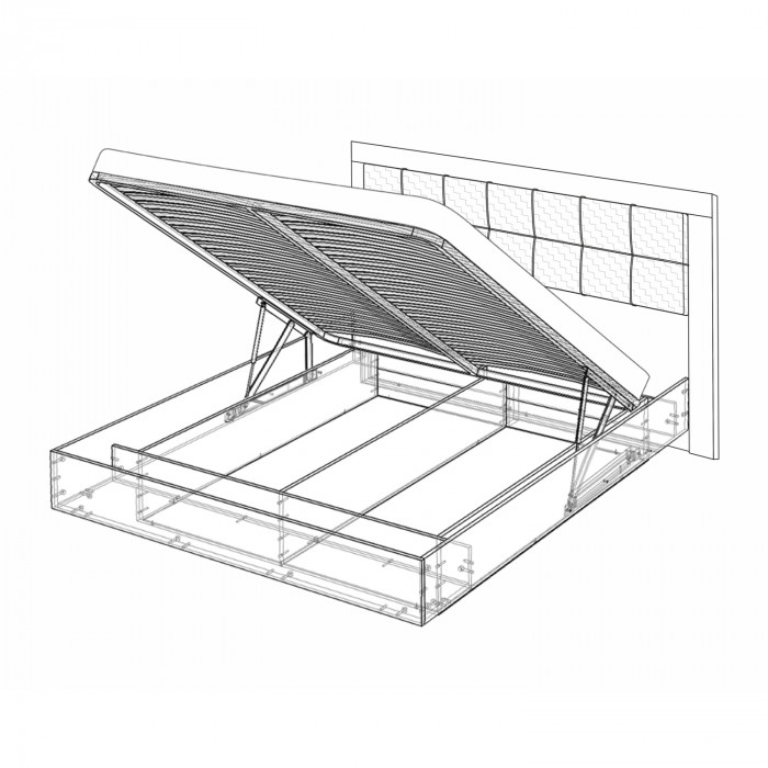 Кровать-5 с подъемным основанием 1800 экокожа Парма Нео