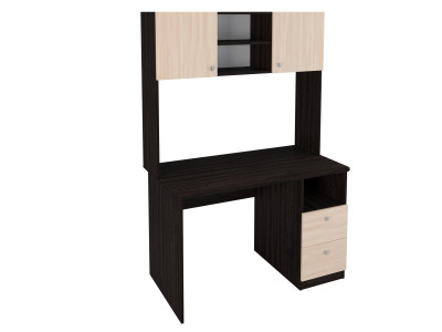 Стол письменный с надстройкой Венге/Дуб молочный