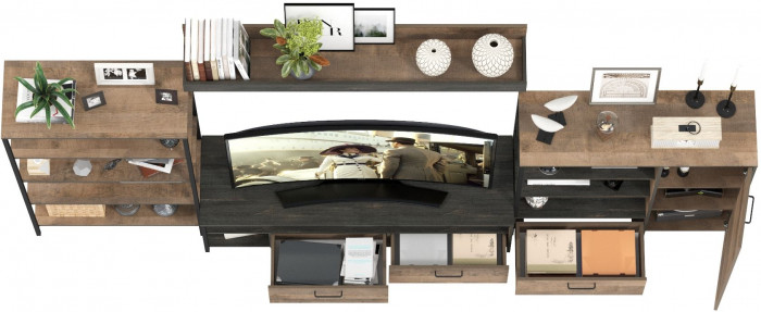 Трувор Гостиная 041, дуб гранж песочный/интра