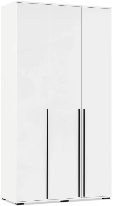 Норд Шкаф трехстворчатый 1200 Белый/Белый глянец холодный