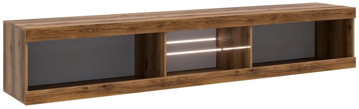 Прага Тумба ТВ макси, делано/Белый гладкий