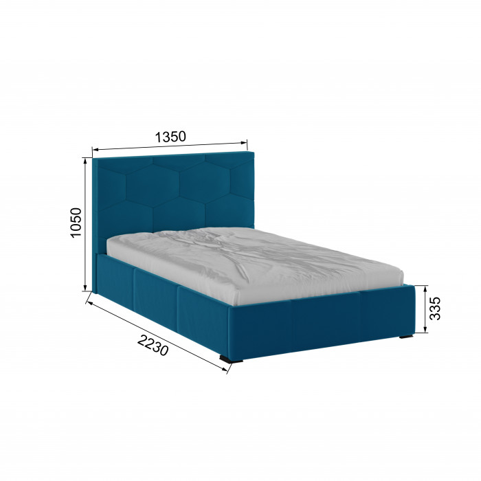 Манука Кровать интерьерная 120 атлантида, ортопед