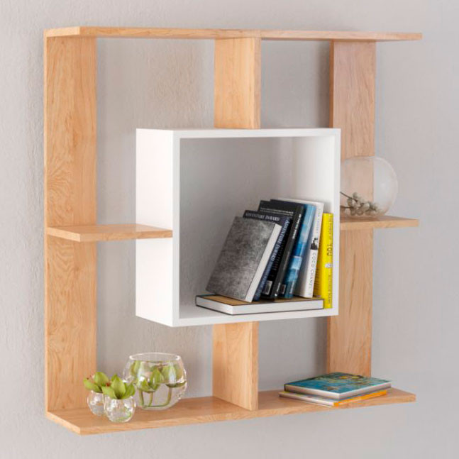 Полка навесная ПН-1 (850*850*180) гикори рокфорд/белый