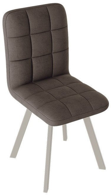 Франк ДП 2-17 Стул (паук) (Белый матовый/Микровелюр Серый)