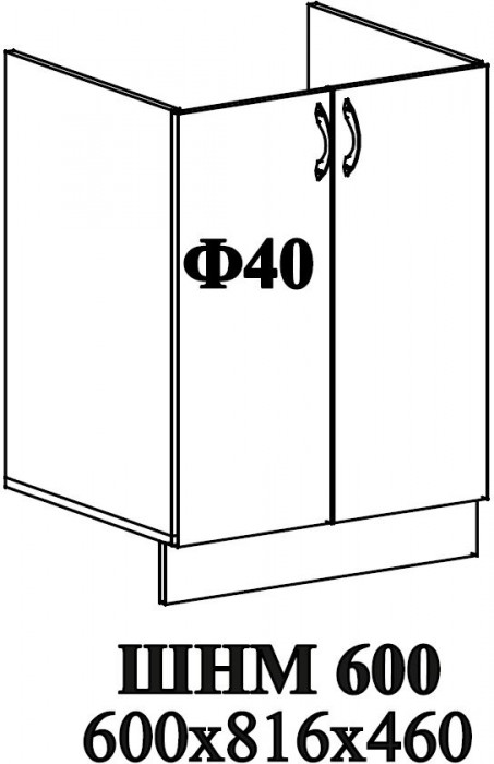 Ф-40 Катрин (ШВ 600, ШН 600, ШНМ 600) МДФ крем