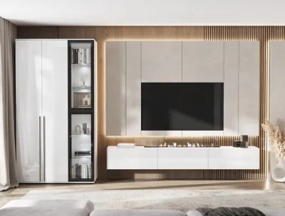 Норд Гостиная, Белый глянец/Белый