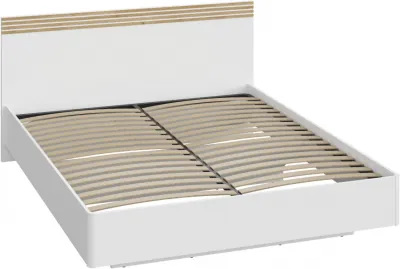 Кровать парящая 180 КР-410-16-18 с ортопед основанием, Белый/Профиль МДФ Дуб вотан