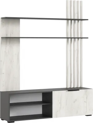 Гостиная, Крафт белый/Графит